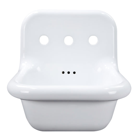 Nantucket NS-VC16-WW 16.5-inch Victorian fireclay wall mount sink