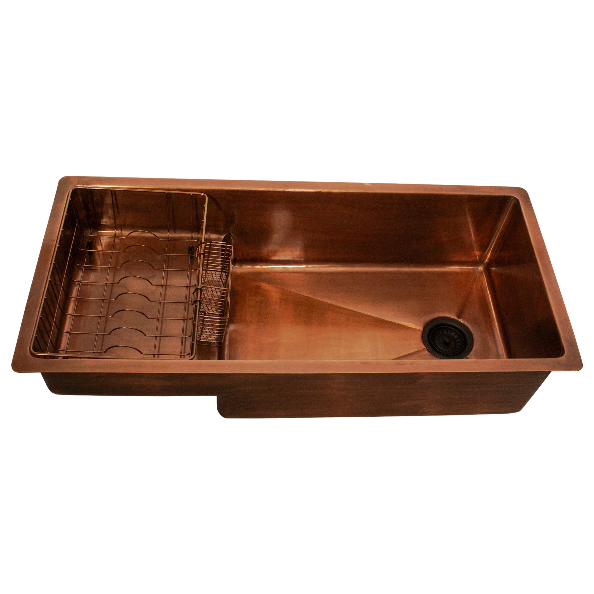 Nantucket STEPPE3918-SMC smooth copper sink, view 3