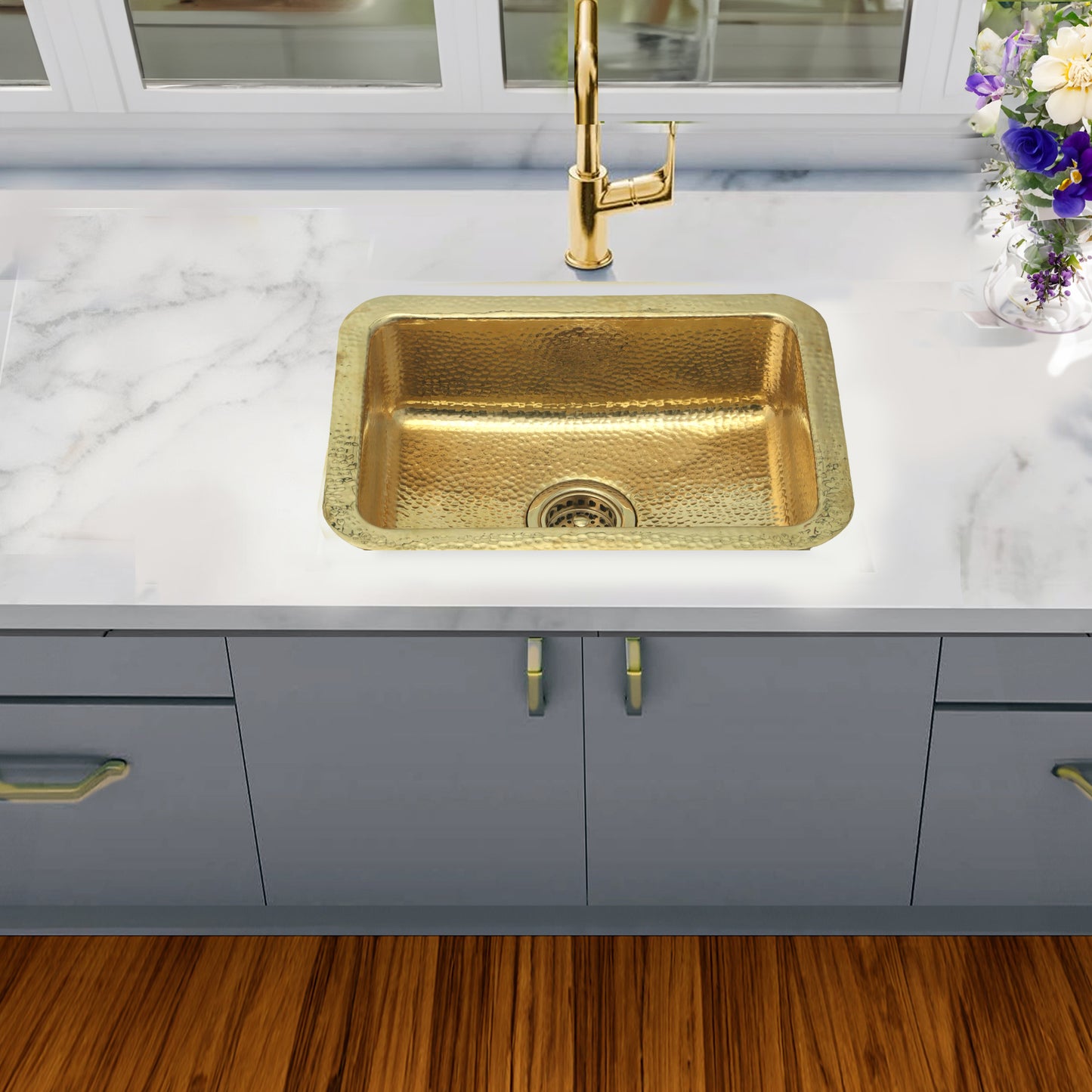 Nantucket REB2014 brass sink, view 5
