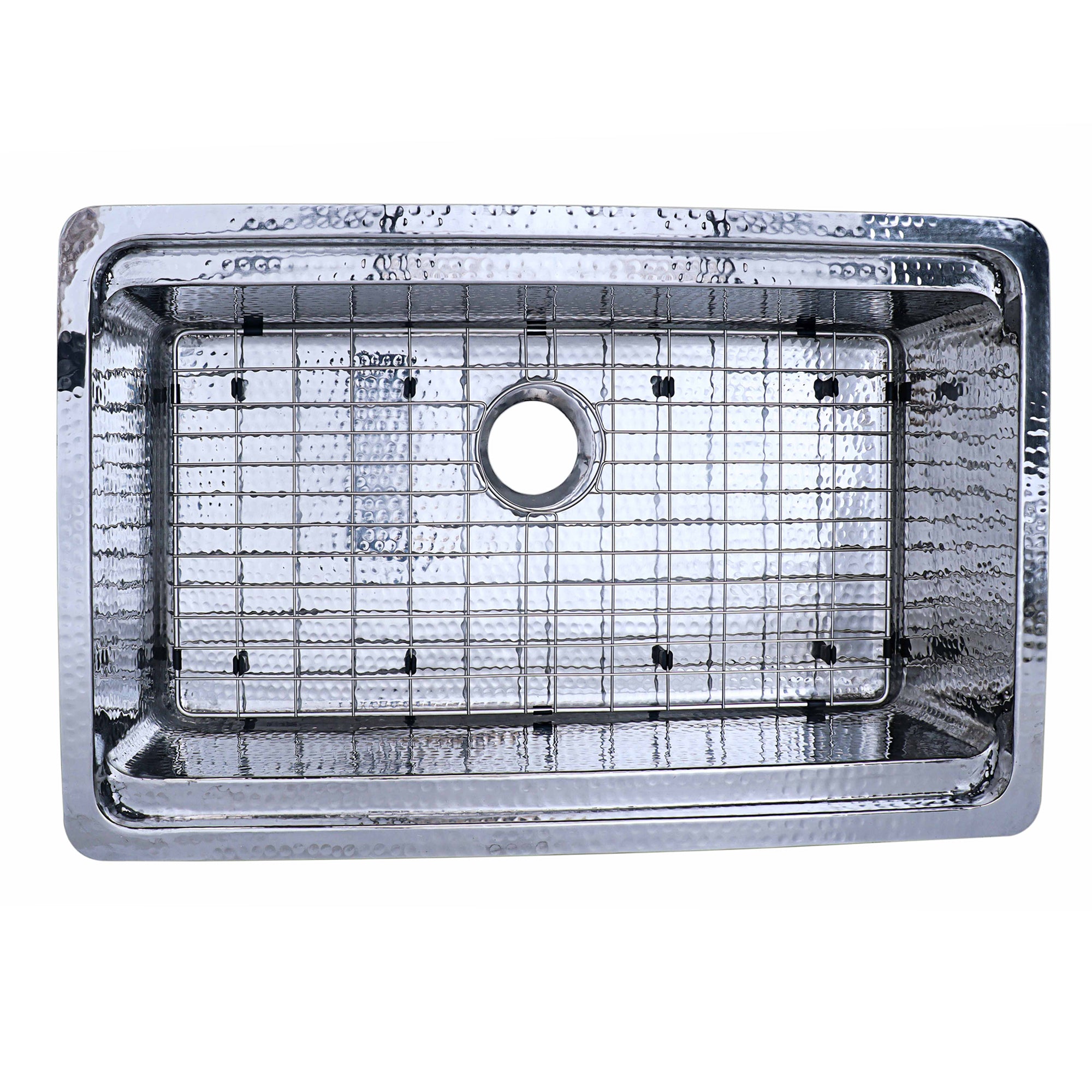 Nantucket KSSH-PS-3220 hammered stainless sink, view 9