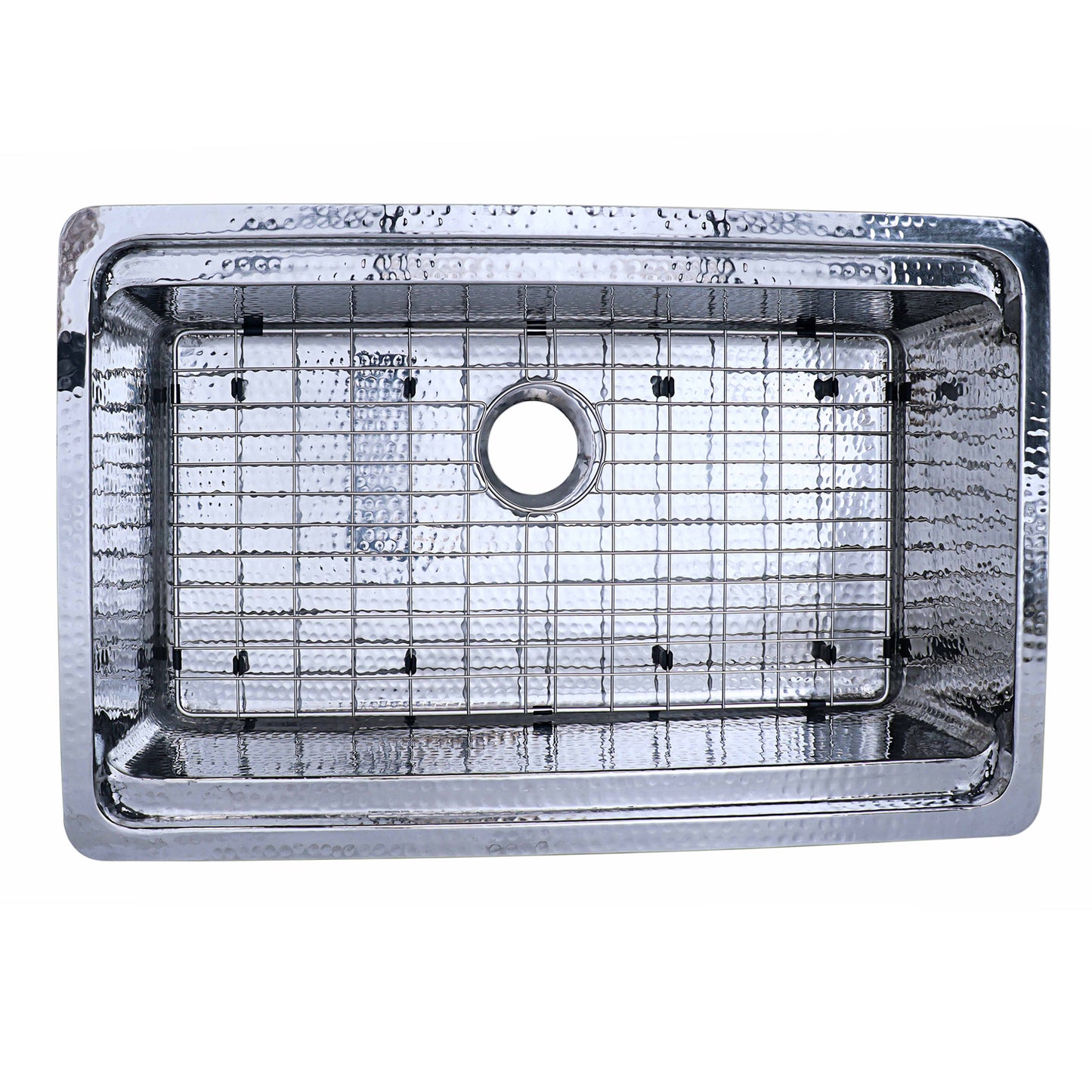 Nantucket KSSH-PS-3220 hammered stainless sink, view 9