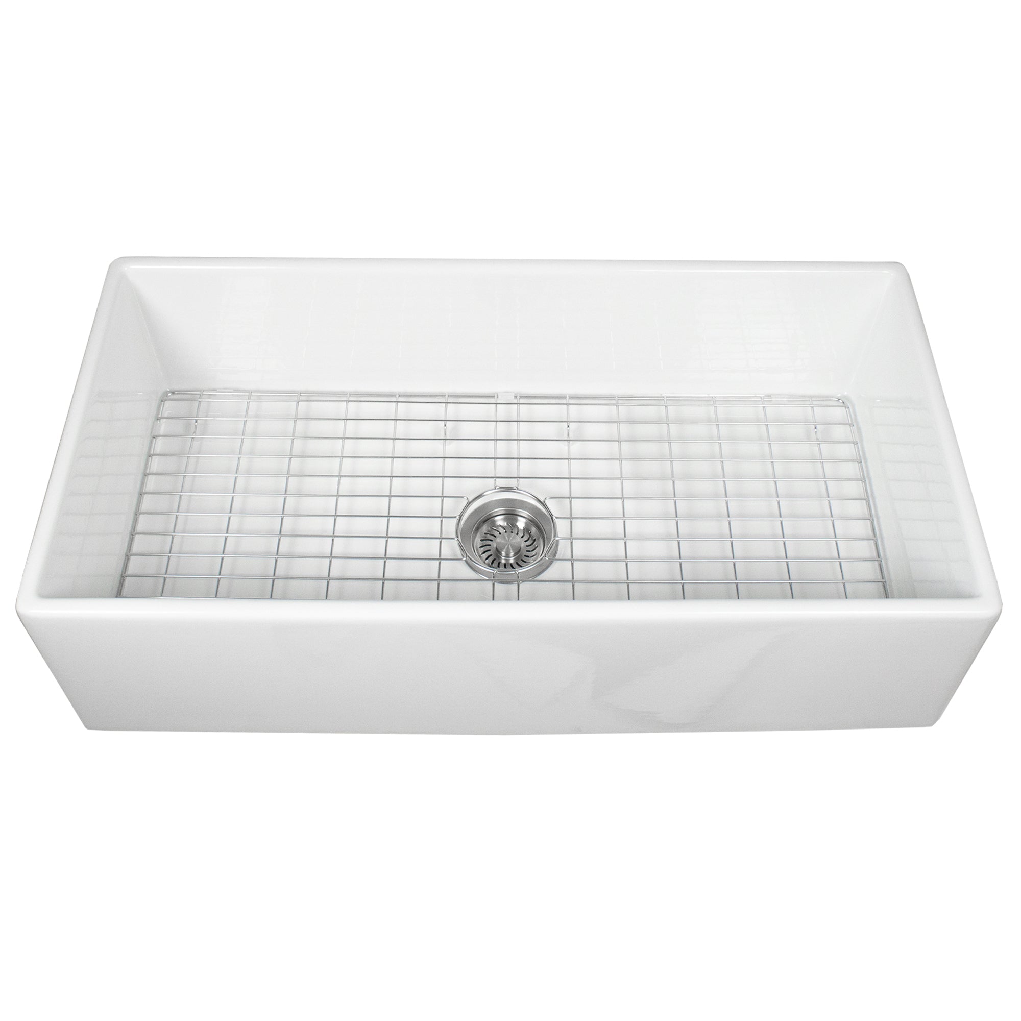 Nantucket T-FCFSRD36 36-inch white fireclay farmhouse sink
