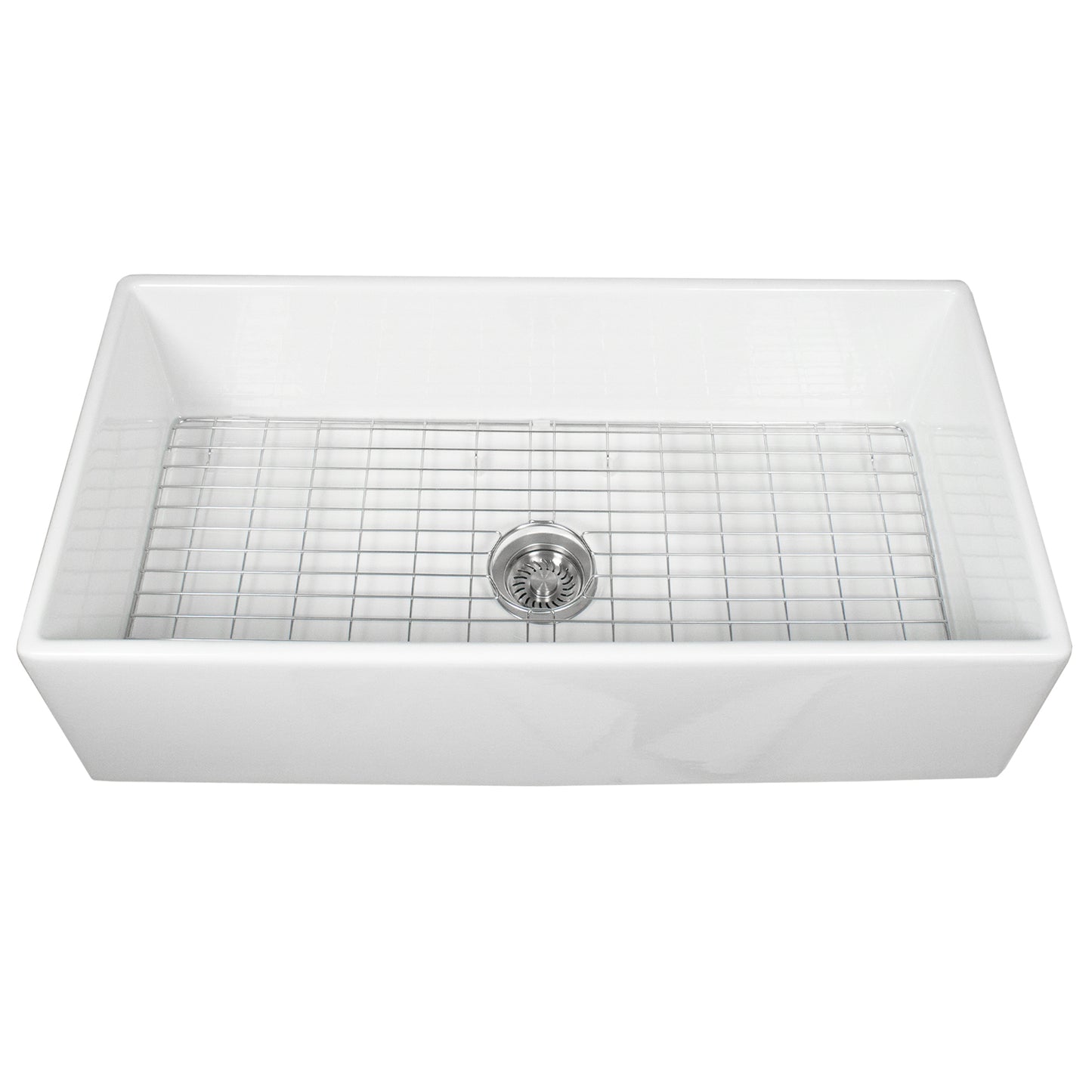 Nantucket T-FCFSRD36 36-inch white fireclay farmhouse sink