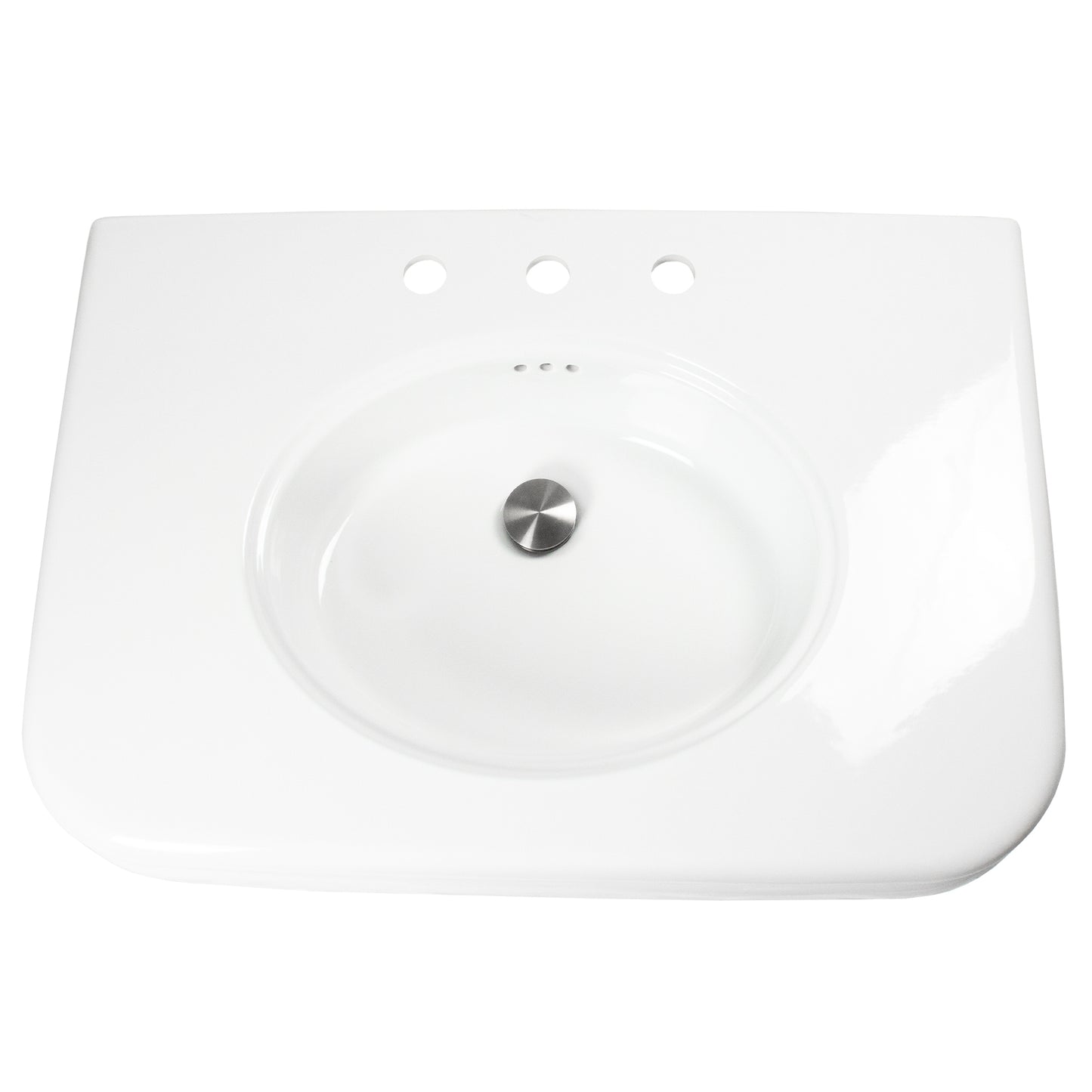 Nantucket NS-VCDMCD315-WW 31.5-inch Victorian fireclay wall mount bathroom sink