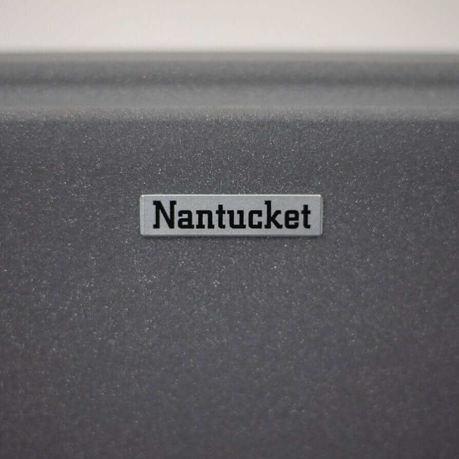 Nantucket 34" Large Single Bowl Prep Station Undermount Granite Composite - PR3419-TI-UM logo detailing on surface