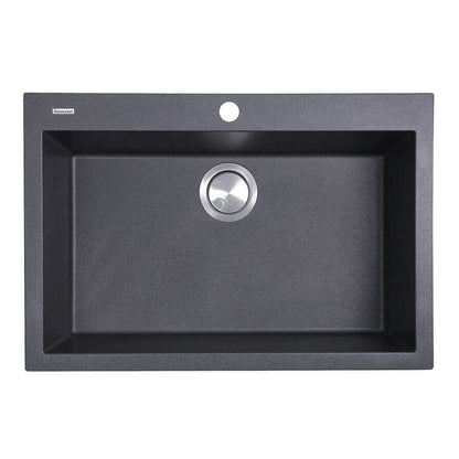 Main product image for Nantucket 27" Black dual mount granite sink