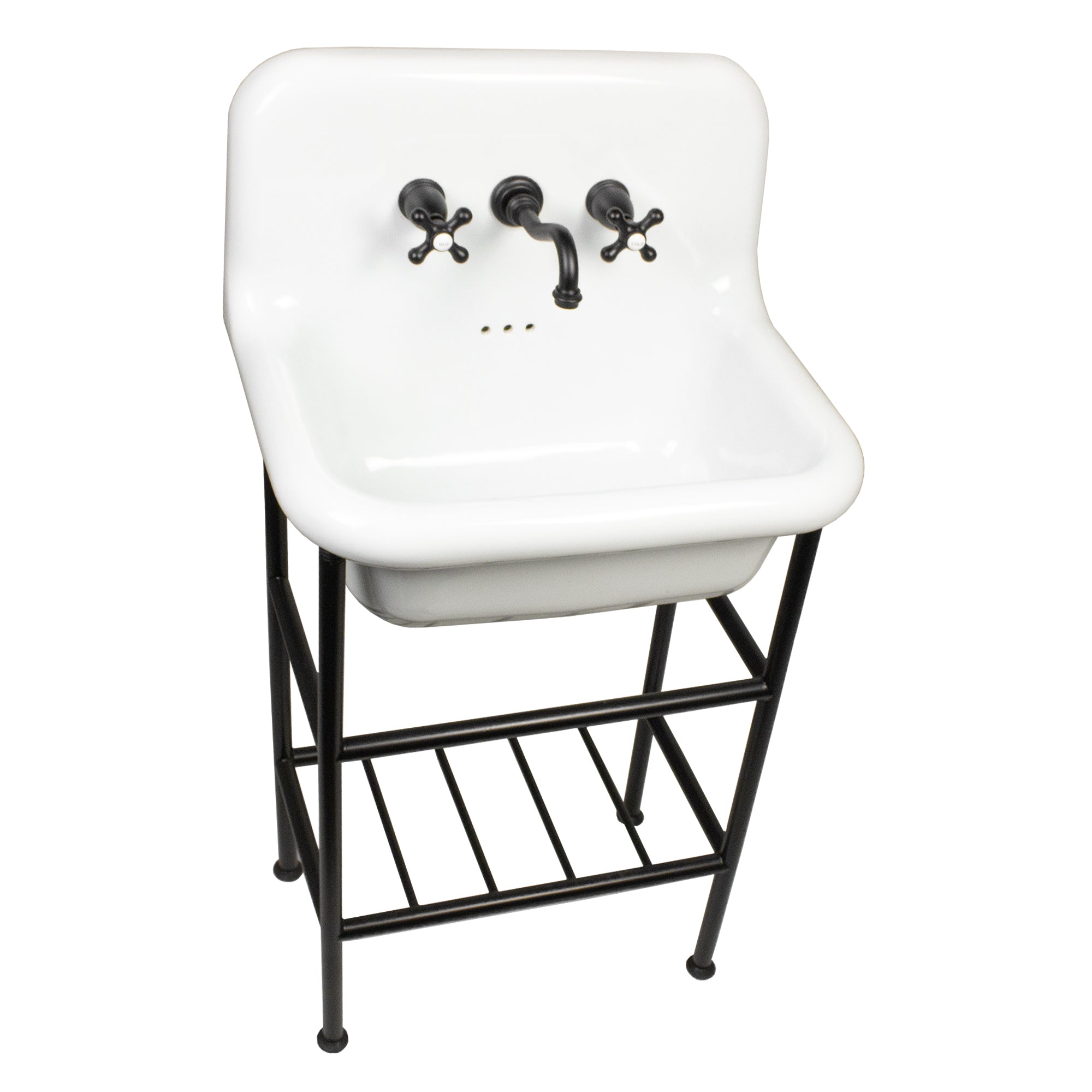 Nantucket Victorian bathroom faucet, matte black, view 3