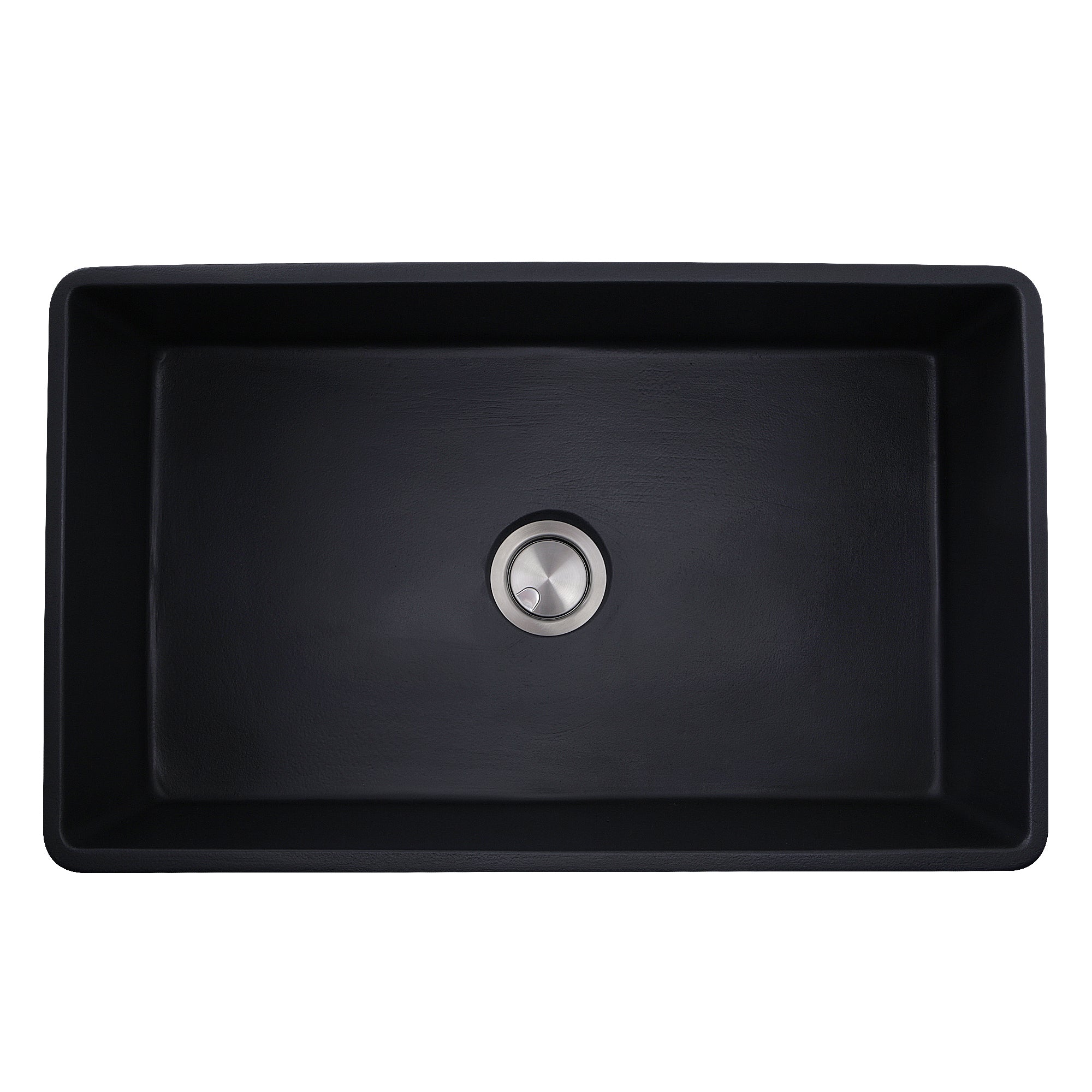 Nantucket FCFS3320S-MatteBlack fireclay sink, view 3