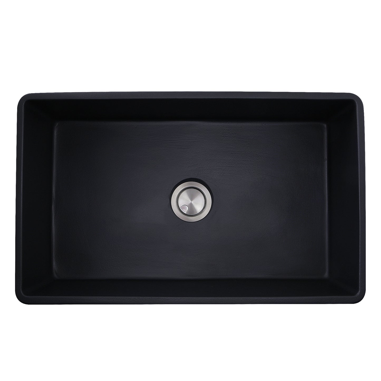 Nantucket FCFS3320S-MatteBlack fireclay sink, view 3
