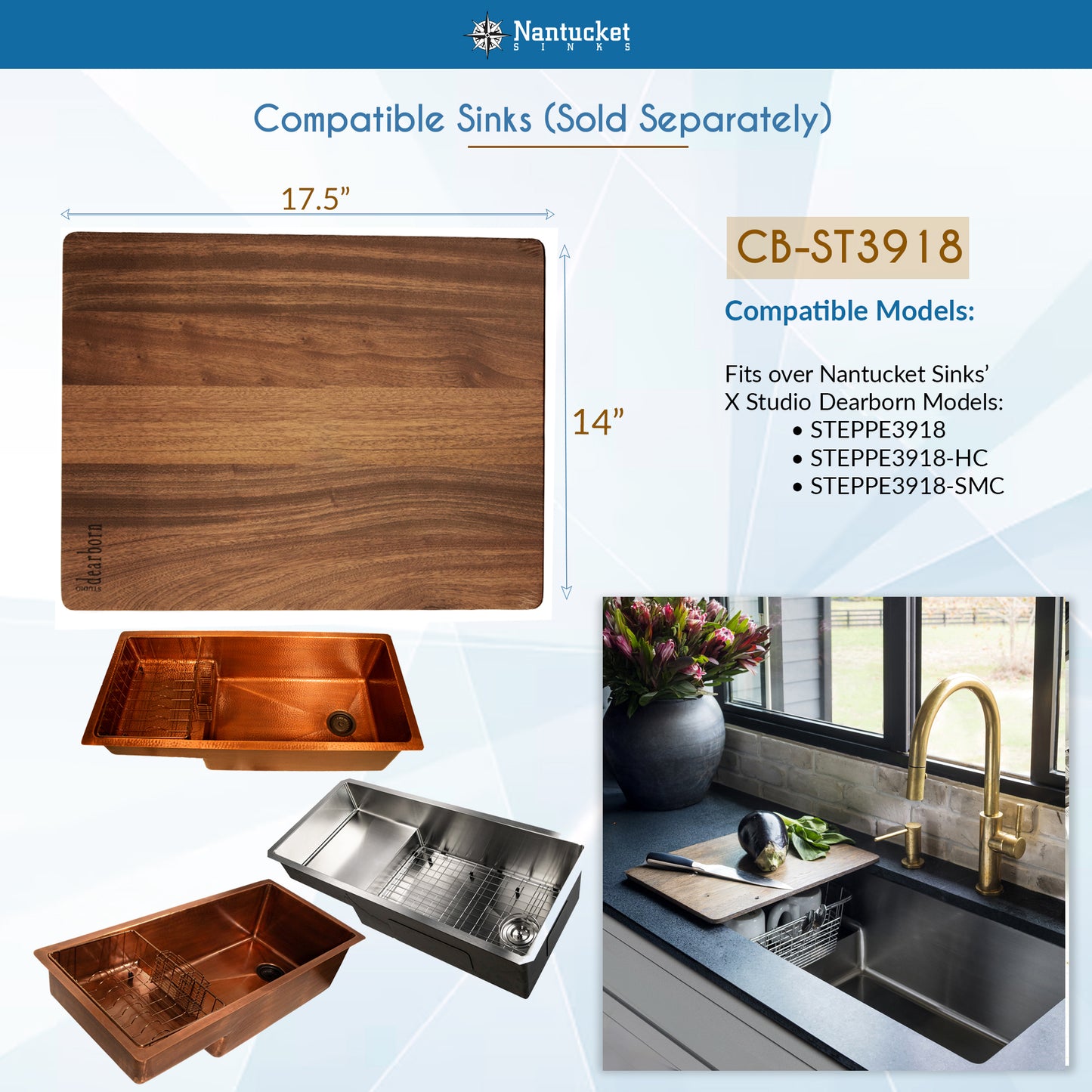 Nantucket STEPPE sink dimensions