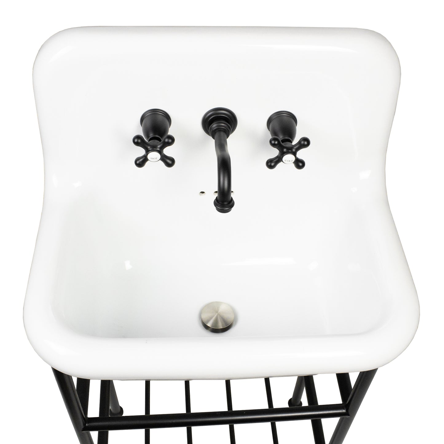 Nantucket Victorian bathroom faucet, matte black, view 2