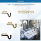 Nantucket NS-VCDM20-BLKW 20-inch Victorian fireclay wall mount sink, view 9