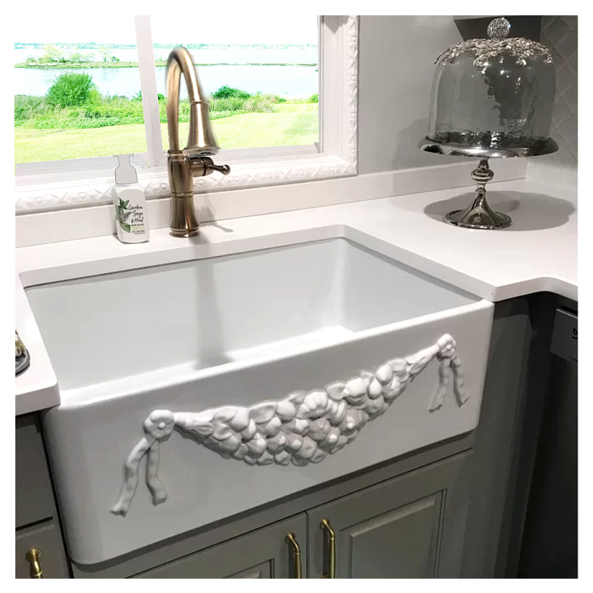 Nantucket Garland-30W fireclay sink, view 5