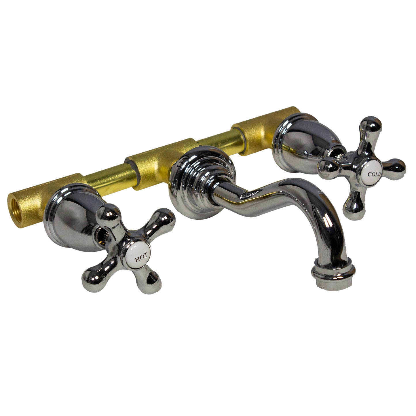 Nantucket Victorian bathroom faucet, chrome, view 6