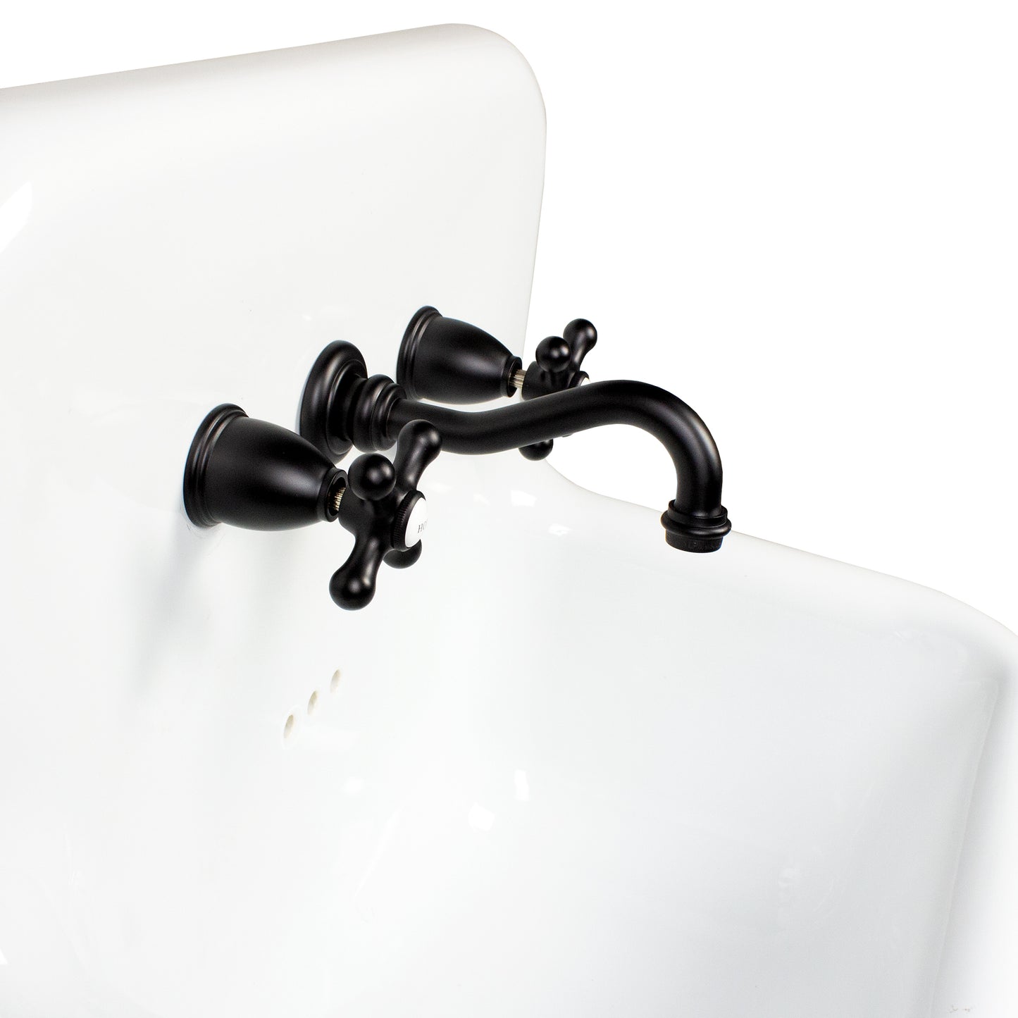 Nantucket Victorian bathroom faucet, matte black, view 4