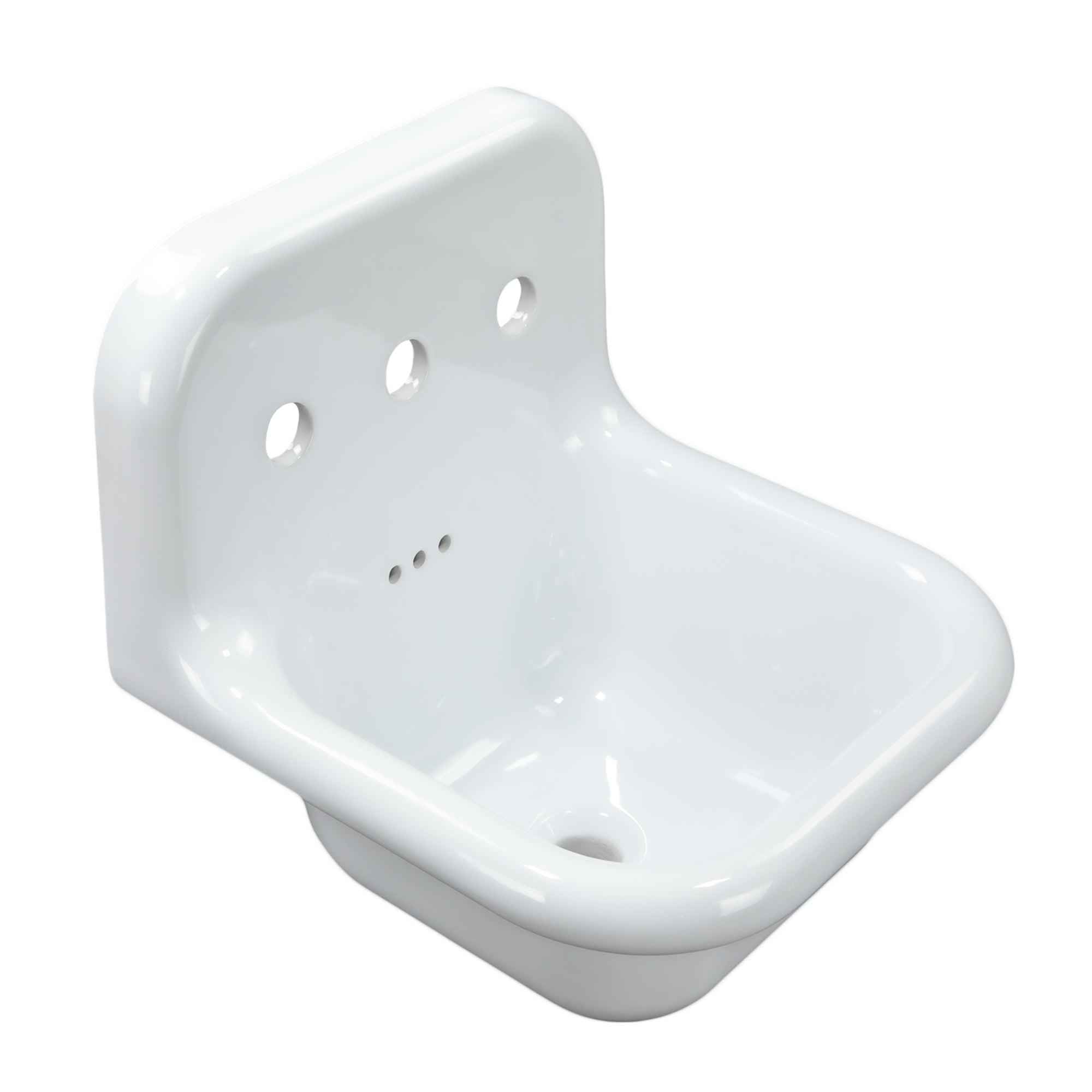 Nantucket NS-VC16-WW 16.5-inch Victorian fireclay wall mount sink, view 5