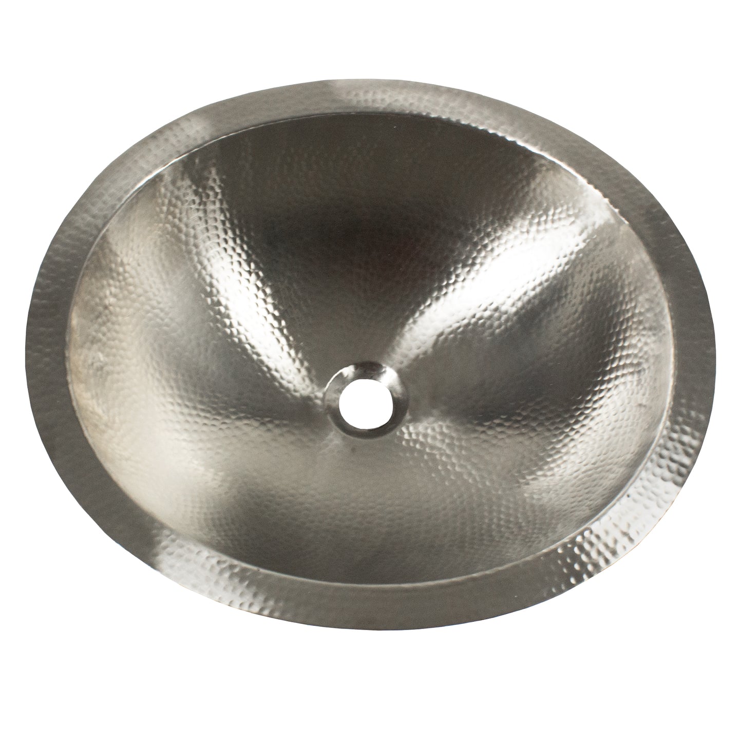 Nantucket OVS2017 hammered stainless oval bathroom sink, view 12