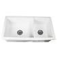 Nantucket Wellfleet-36OSW-DBL fireclay double bowl sink, view 12