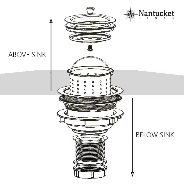 Nantucket Colander Kitchen Drain - NS35CD