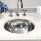 Nantucket 13-inch Hand Hammered Stainless Steel Round Undermount Bathroom Sink with Overflow ROS-OF, view 4
