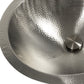 Nantucket OVS2017 hammered stainless oval bathroom sink, view 6