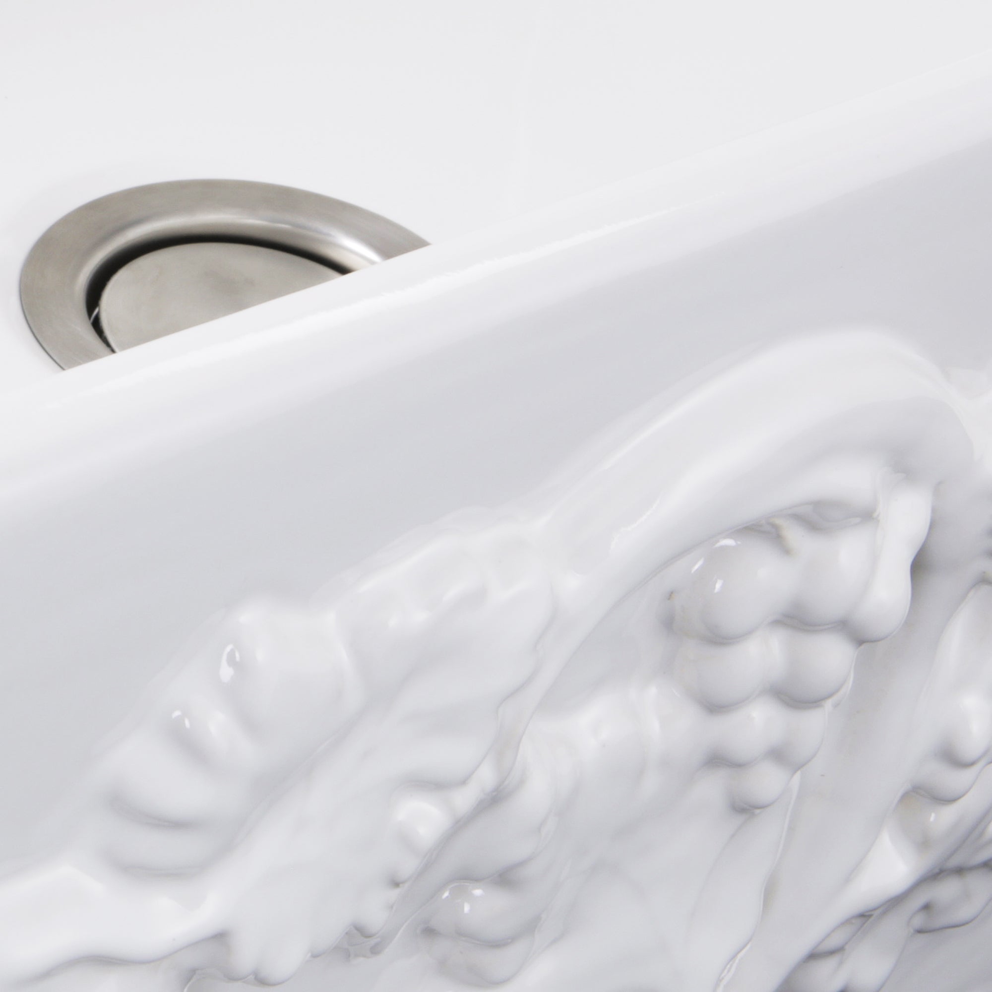 Nantucket FCFS3320S-Grapes fireclay sink, view 4