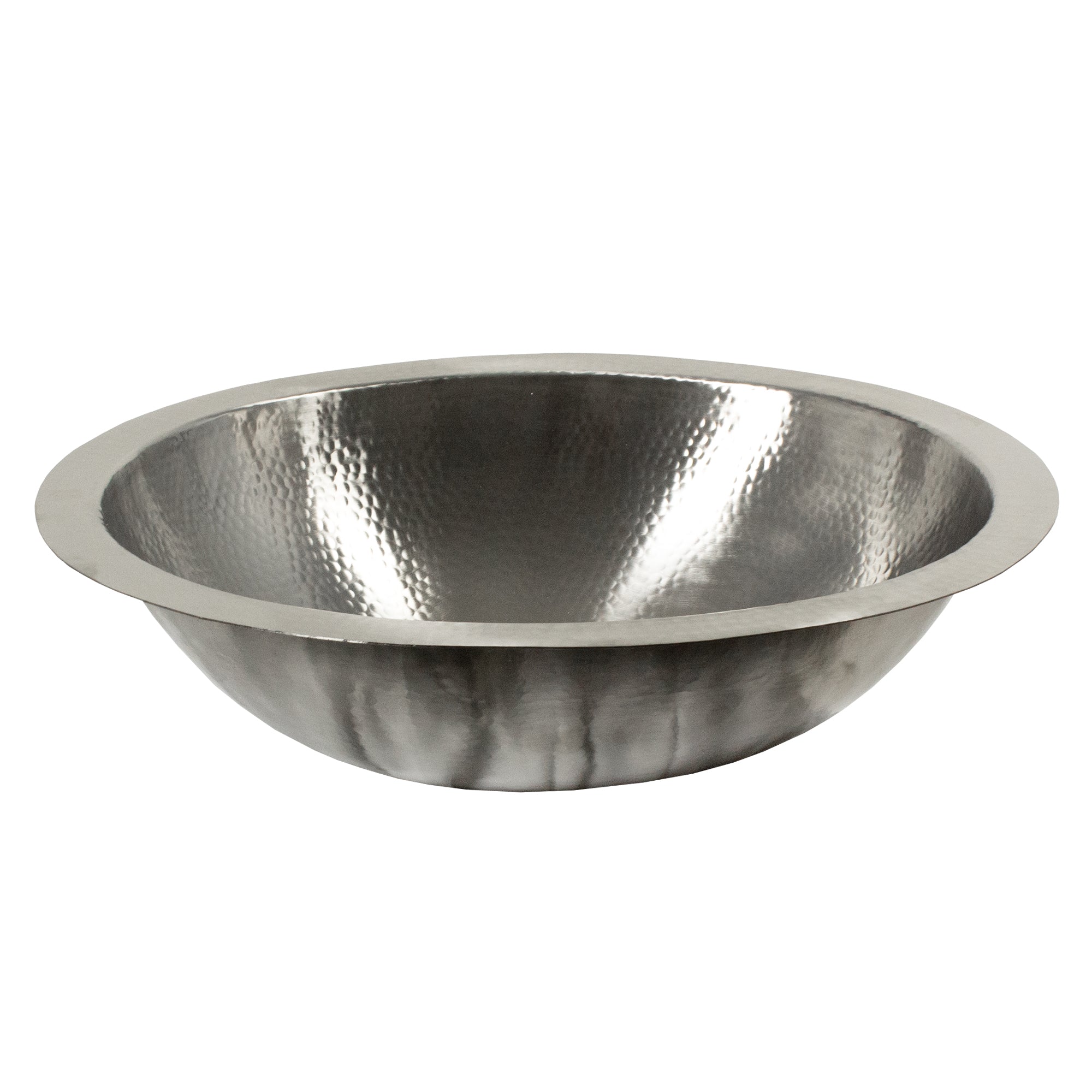Nantucket OVS2017 hammered stainless oval bathroom sink, view 4