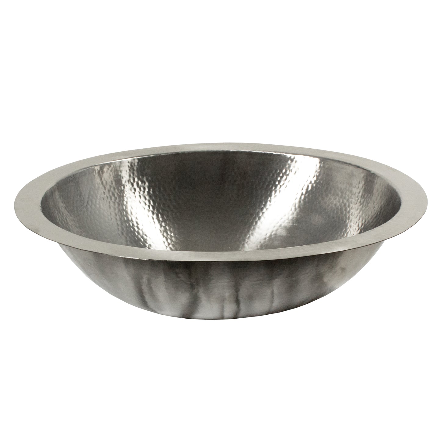 Nantucket OVS2017 hammered stainless oval bathroom sink, view 4