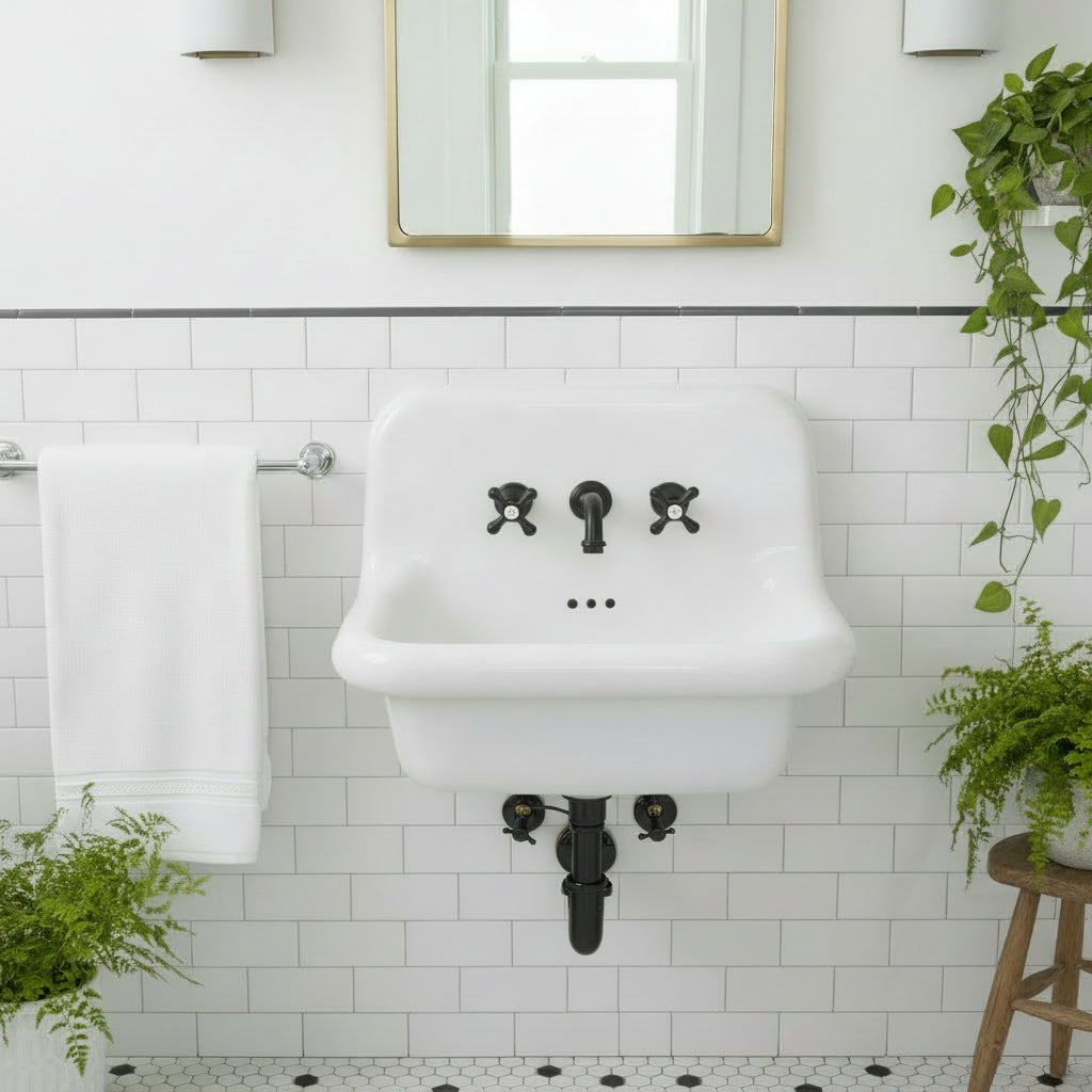 Nantucket Victorian bathroom faucet, matte black, view 8