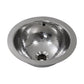 Nantucket 13-inch Hand Hammered Stainless Steel Round Undermount Bathroom Sink with Overflow ROS-OF, view 2