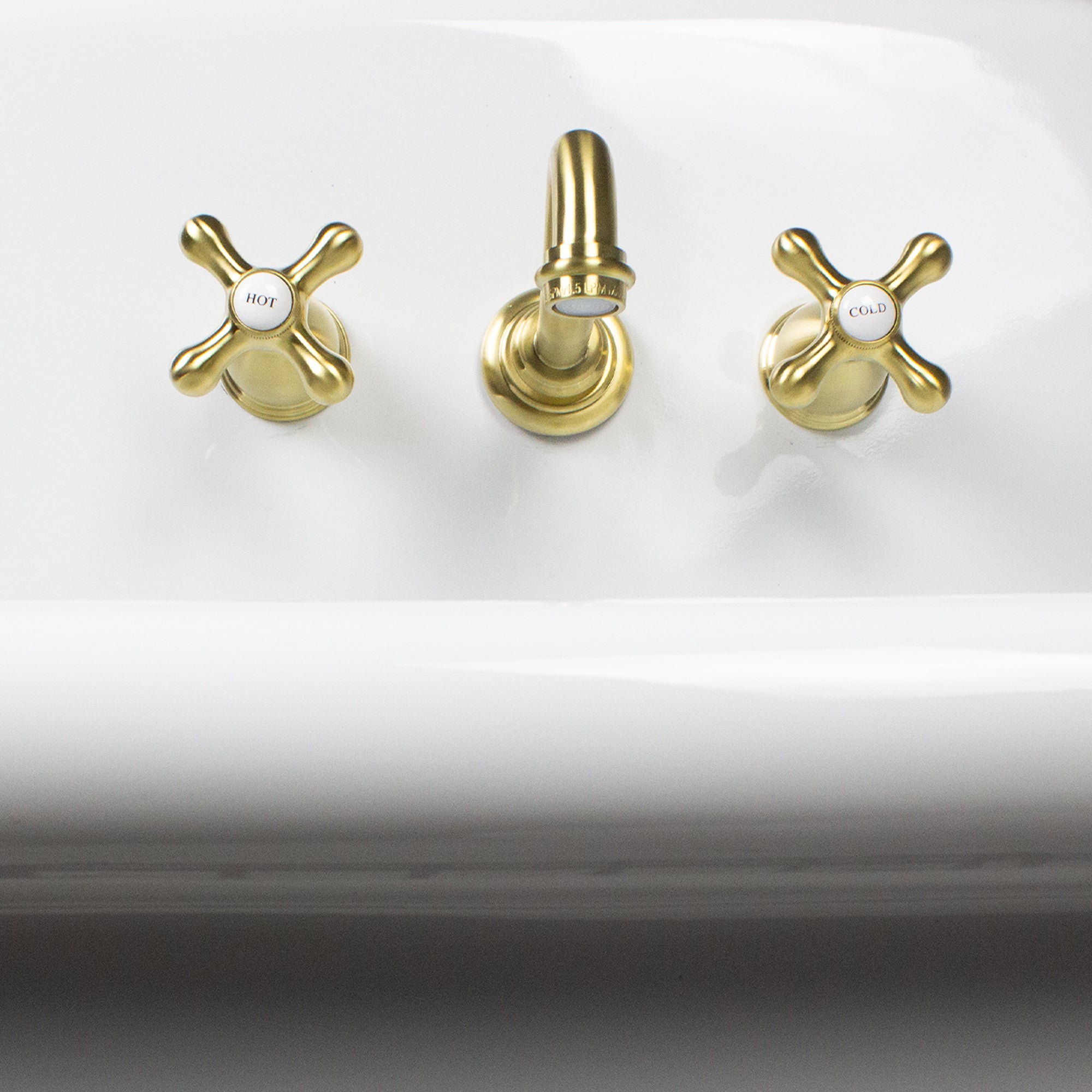 Nantucket Victorian bathroom faucet, brass, view 5