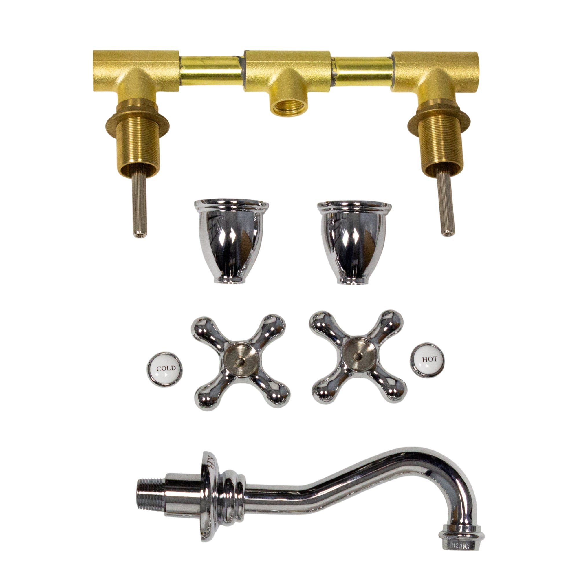 Nantucket Victorian bathroom faucet, chrome, view 7
