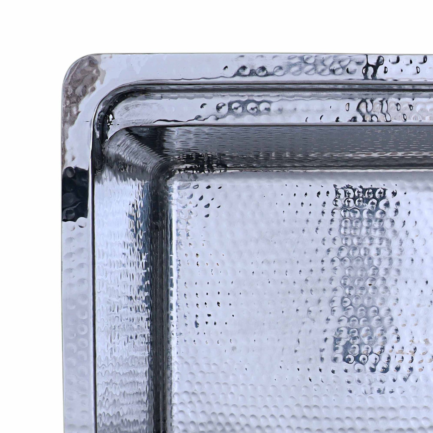 Nantucket KSSH-PS-3220 hammered stainless sink, view 3