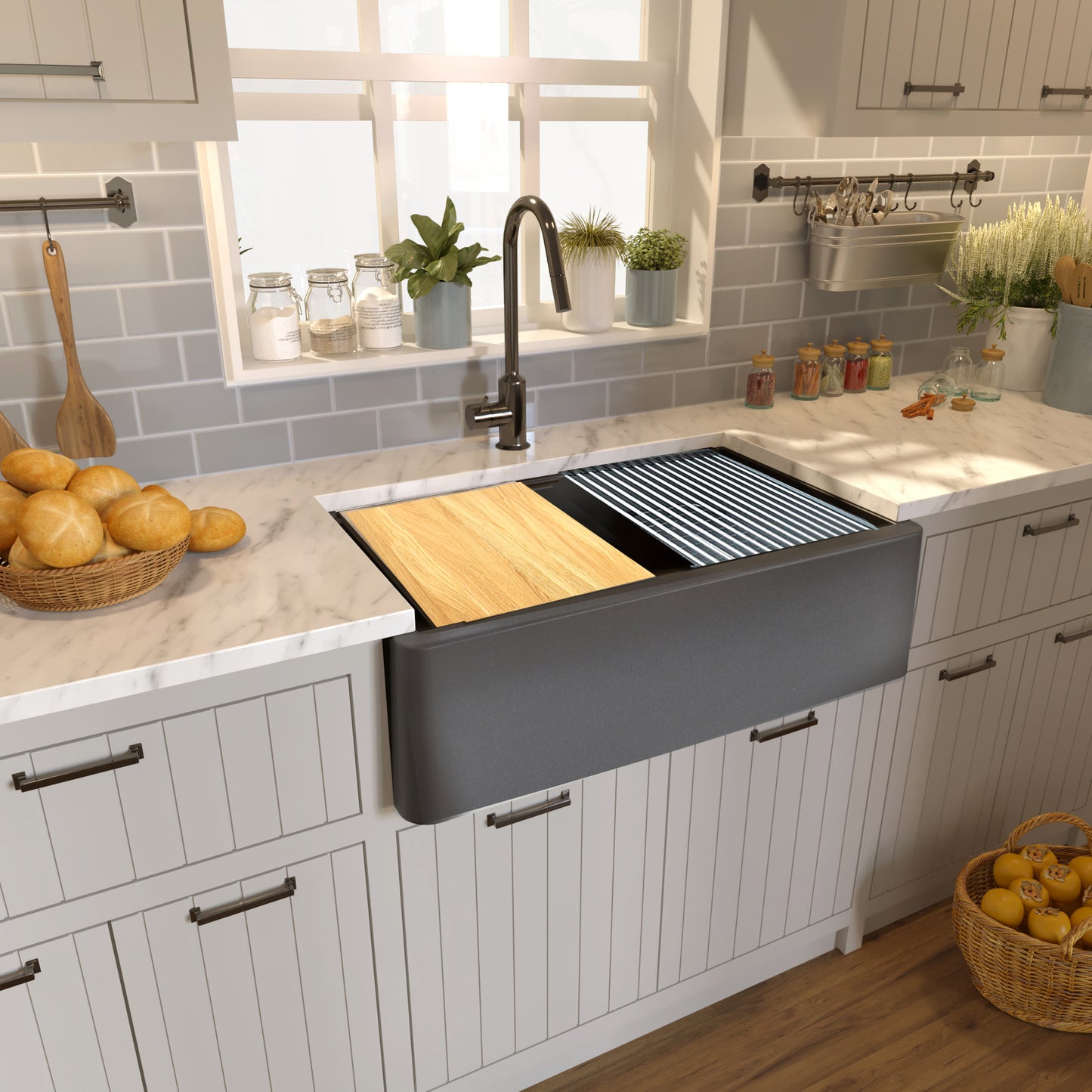 Nantucket PR3320-APS-TI granite sink, view 5