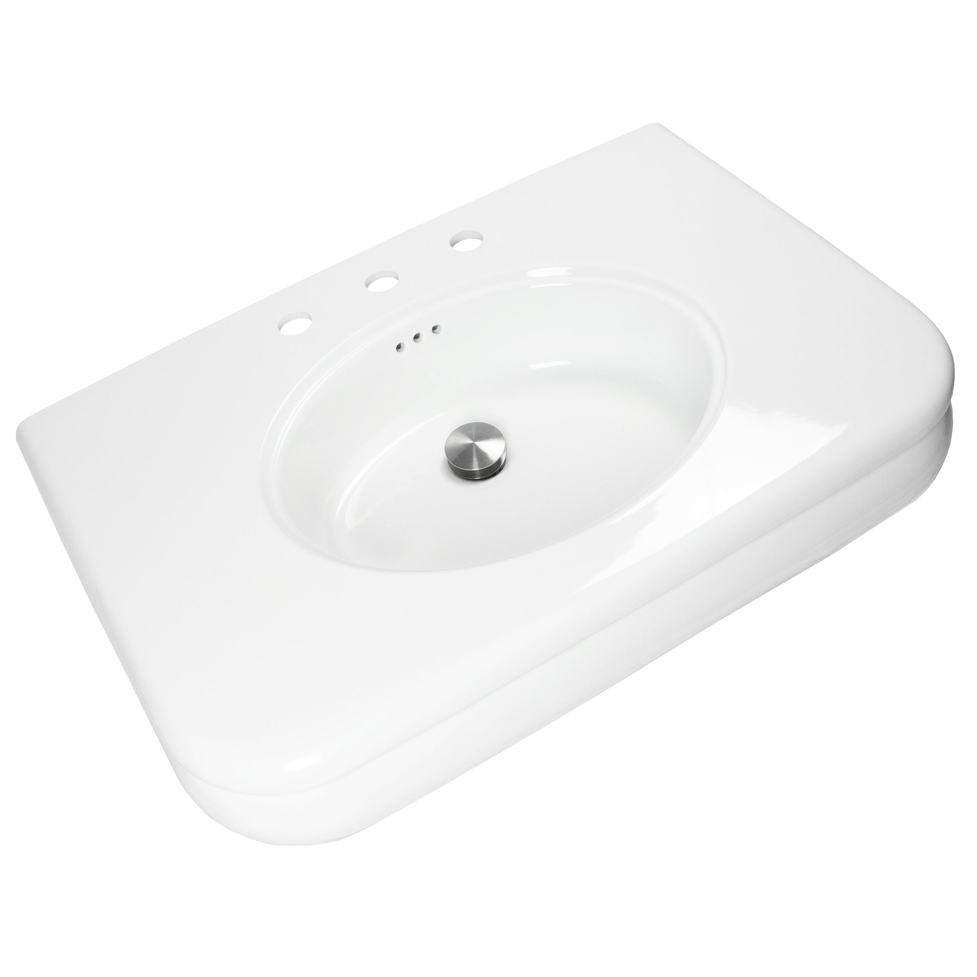 Nantucket NS-VCDMCD315-WW Victorian fireclay bathroom sink, view 2