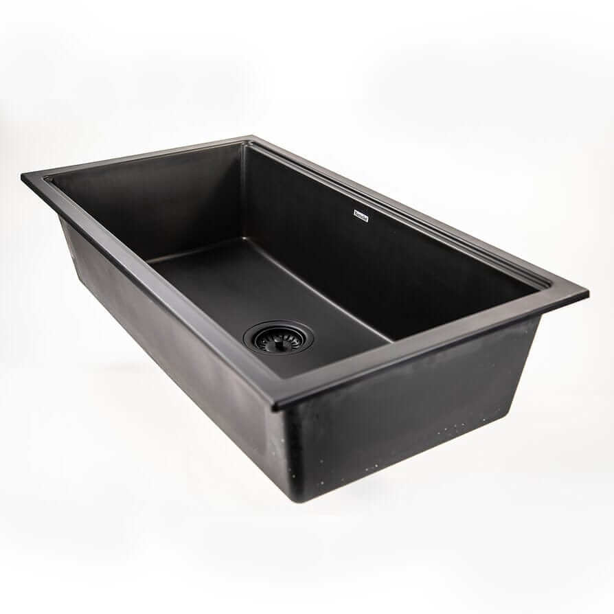 Nantucket 34" Large Single Bowl Prep Station Undermount Granite Composite Nano - PR3419-NBL-UM Front View