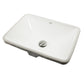 Nantucket UM-19X14-W 19 x 14 inch white undermount ceramic bathroom sink