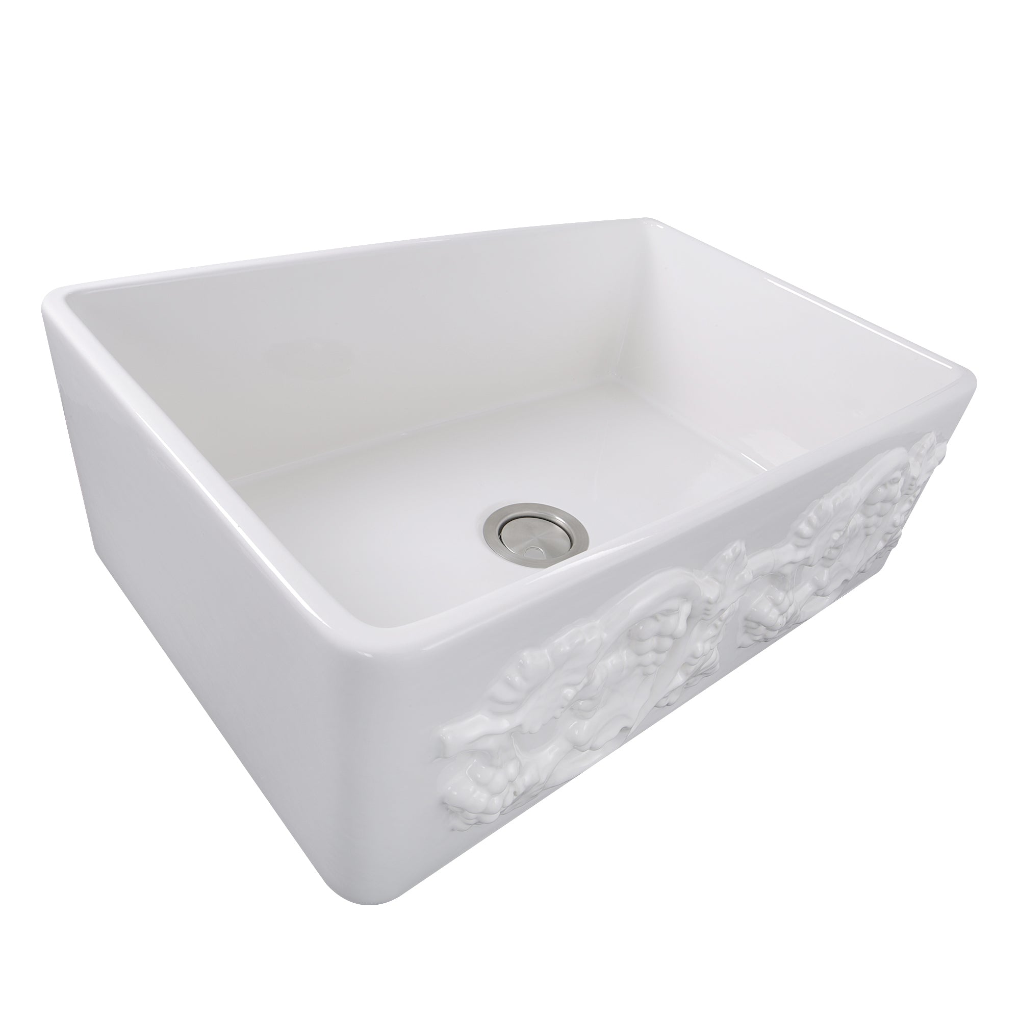 Nantucket FCFS3320S-Grapes fireclay sink, view 5