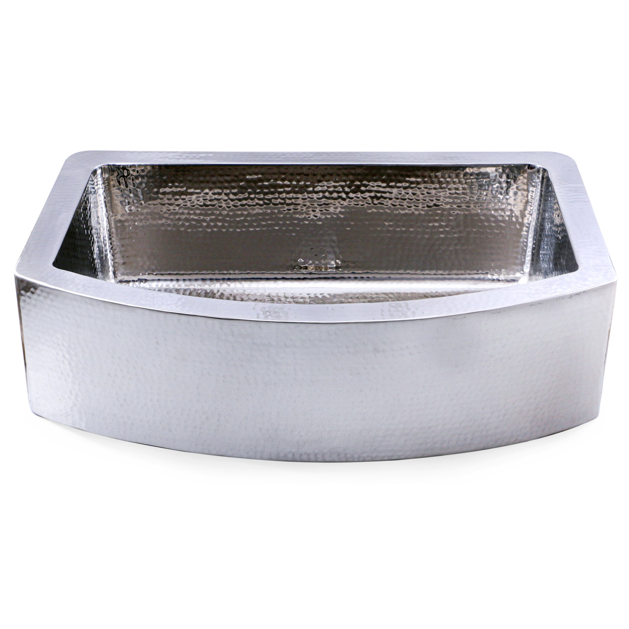 Nantucket FSSH3322 hammered stainless farmhouse sink, view 4