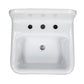 Nantucket NS-VCDM20-BLKW 20-inch Victorian fireclay wall mount sink, view 5