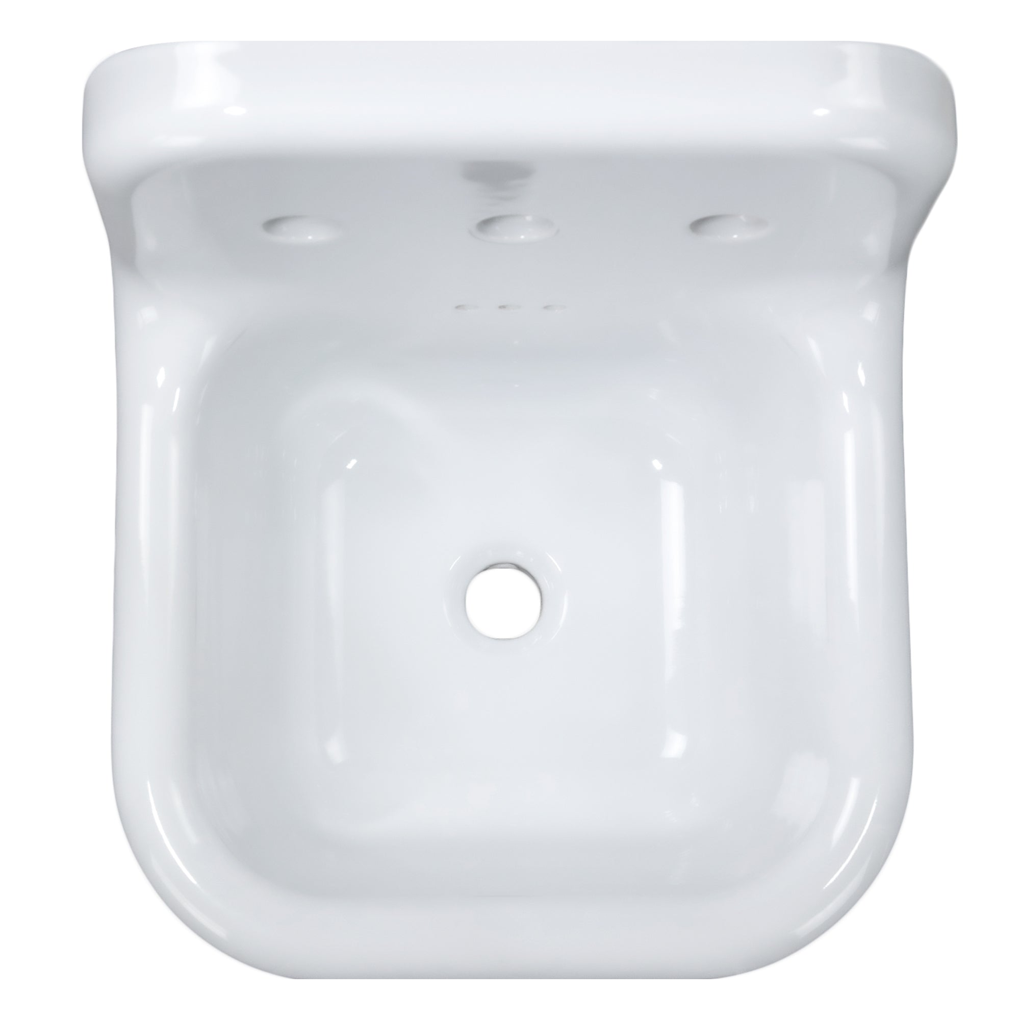 Nantucket NS-VC16-WW 16.5-inch Victorian fireclay wall mount sink, view 3