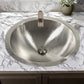 Nantucket OVS2017 hammered stainless oval bathroom sink, view 7
