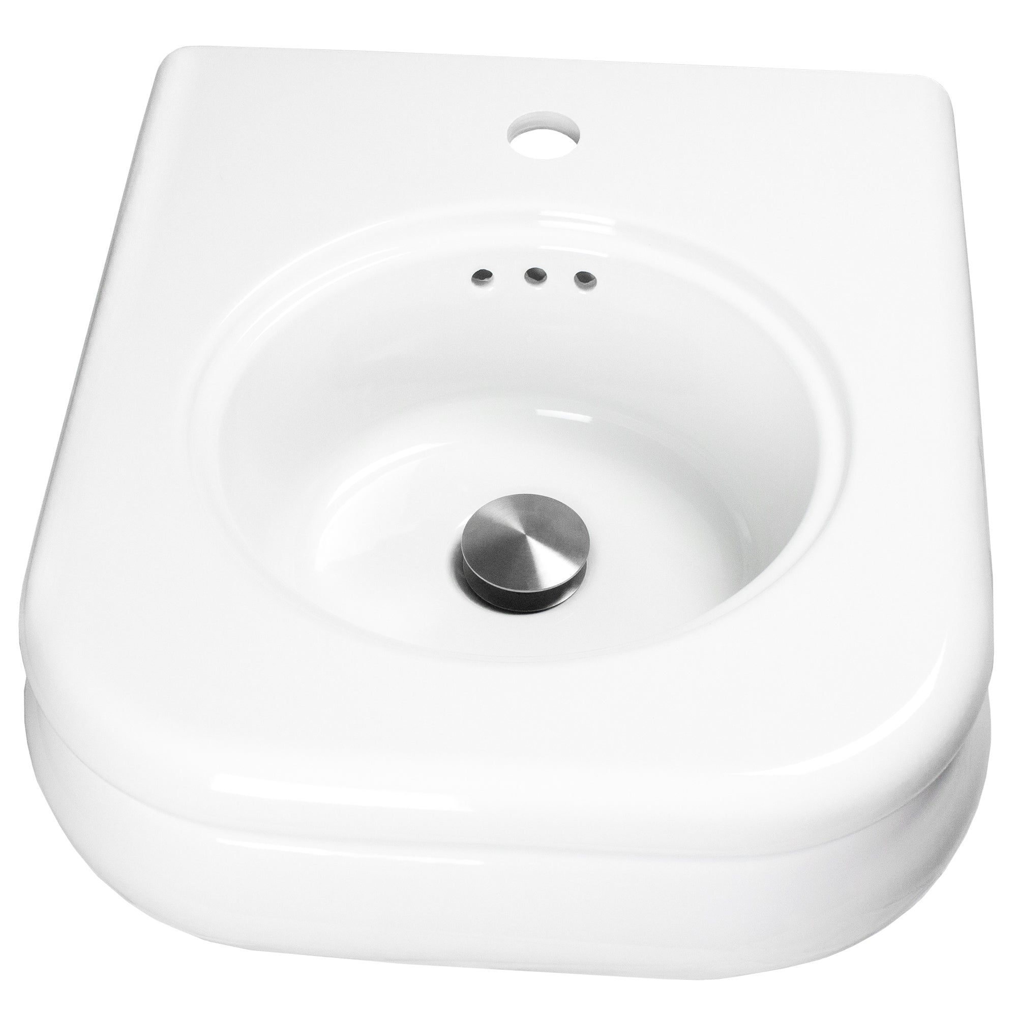Nantucket NS-VCDMCD165-WW Victorian fireclay bathroom sink, view 2
