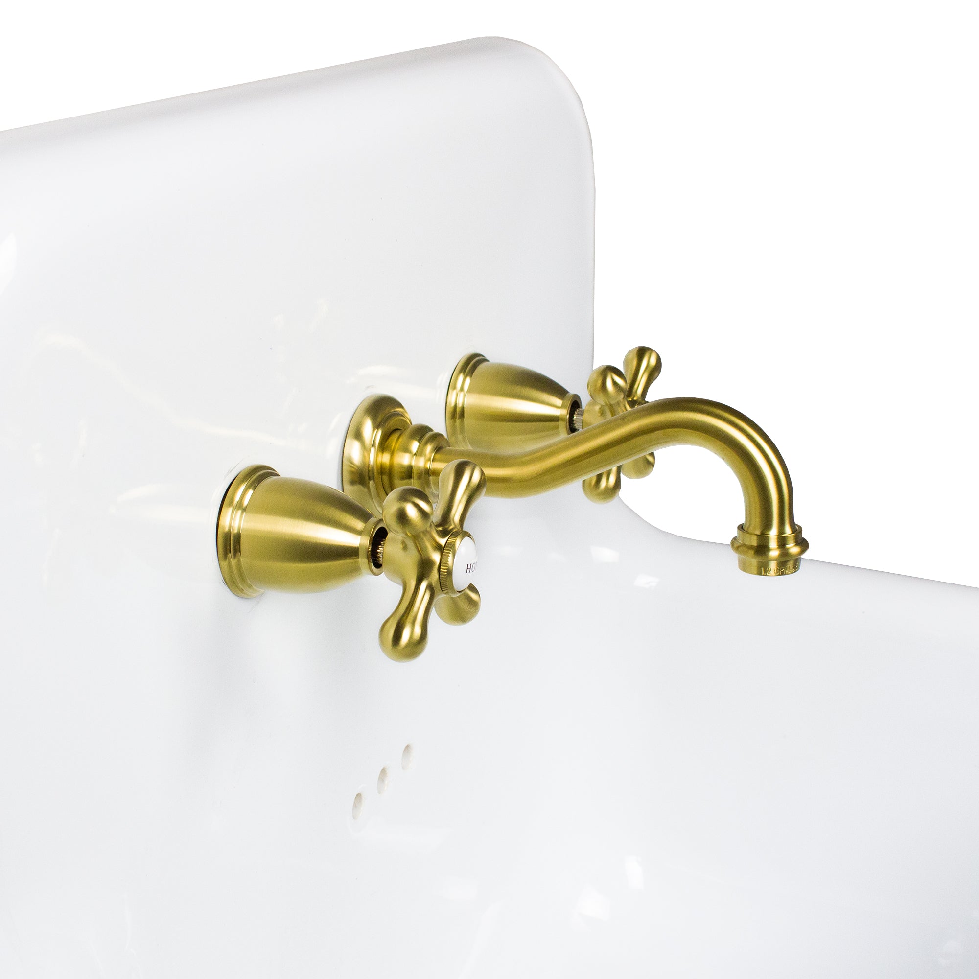 Nantucket Victorian bathroom faucet, brass, view 4
