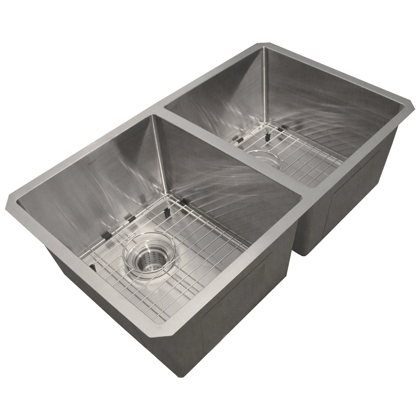 Nantucket SR3219-DE-16 double bowl stainless steel sink, view 2