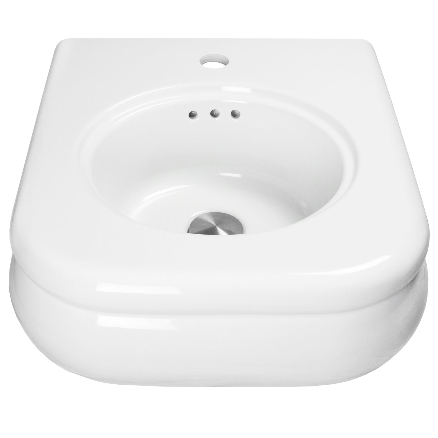Nantucket NS-VCDMCD165-WW Victorian fireclay bathroom sink, view 3