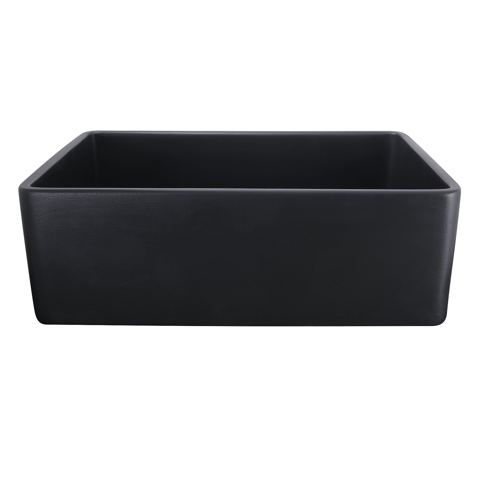 Nantucket FCFS3020S-MatteBlack fireclay sink, view 4