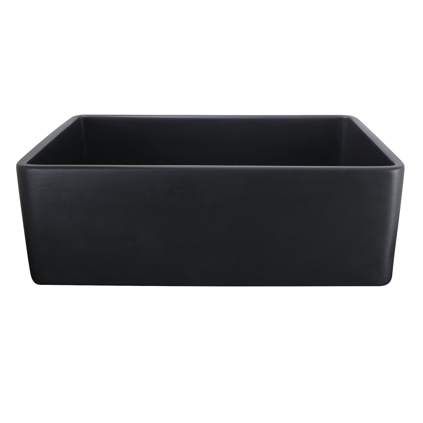 Nantucket FCFS3020S-MatteBlack fireclay sink, view 4