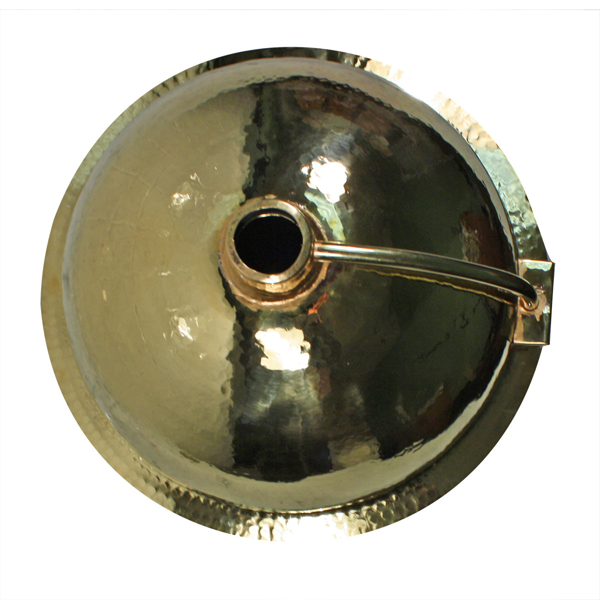 Nantucket 13-inch Hand Hammered Brass Round Undermount Bathroom Sink with Overflow ROB-OF, view 3