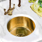 Nantucket RS15-UB round hammered brass bar sink, view 4
